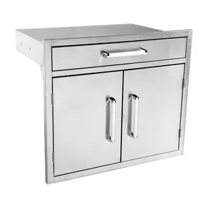 WHISTLER Outdoor Kitchen Drawer Combo Single Drawer & Double Door, Stainless Steel Drawers 30" x 26" x 21"