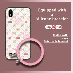 Dirt-resistant Cute Phone Case For ZTE Blade A7 2019 Protective Back Cover Waterproof Cartoon Funny Anti-knock Bracelet Ring heat dissipation Creative Personality Youth Soft Case