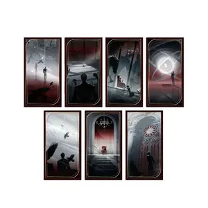 6pcs Mini Polaroid Style Cards, Inspirational Love & Deep Space Design, Perfect for Scrapbooking, Decorations, Gifts, Cosplay Booth Giveaways