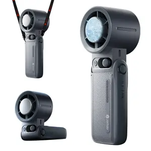 Portable fan, Portable Handheld Turbo Fan, Handheld High Speed Fan, 199 Adjustable Levels, Up to 30 hours of use, One-Click Semiconductor Cooling, Foldable Design, Ideal for Summer Travel & Outdoor Activities