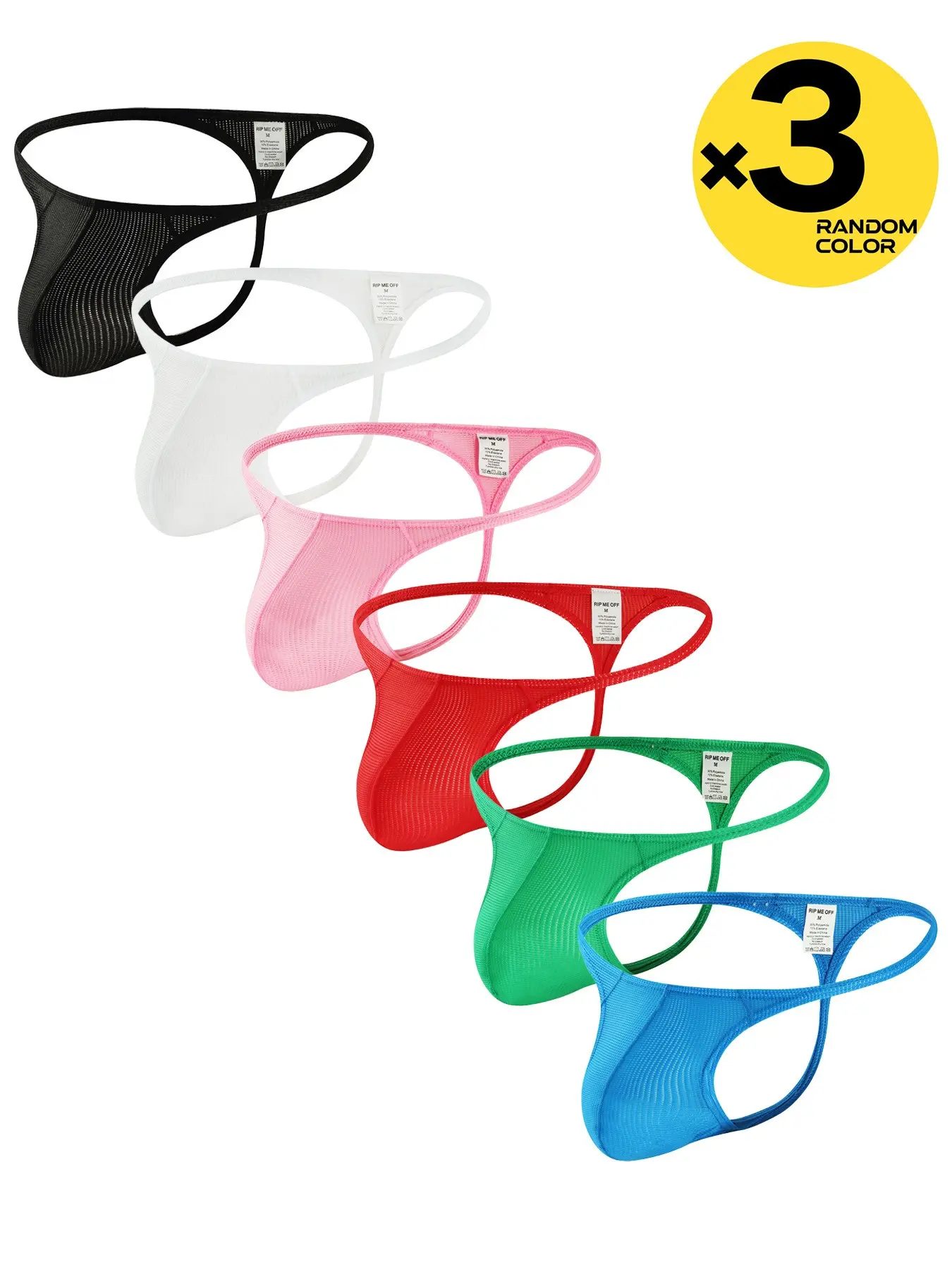 Men's Slim Fit Thong Underwear, Breathable Mesh Low Waist Briefs, Casual Sexy Inner Pants, Undergarments, 2-4 Pcs Set, Comfortable & Trendy, Seamless Briefs