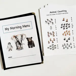 Personalized Preschool Morning Menu with 27 Activity Pages| Toddler Busy Book|Toddler Workbook|Homeschool Curriculum busy  books for kids