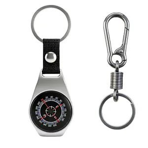 Portable Compass Keychain Pendant, Mini Pocket Compass Navigator, Metal Gift, Compact Design, Ideal for Hiking and Navigation
