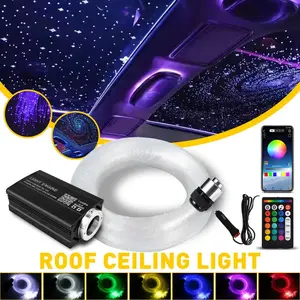 1000pcs 0. 5Mm X 78.74inch Fiber Optic Car Home Headliner Star Light Kit - Roof Twinkle Ceiling Lights - Color-Changing, App Key Remote Control,  Rgb Light Change, Fade, Jump, Spark And Adjust Brightness, Mode Speed Adjustment