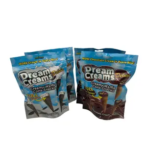Dream Creams Snacks Mixed Sampler - 2 Bags of 4 Cones Each Per Flavor - Chocolate & Cookies & Cream Flavors - Perfect for On-the-Go Treats