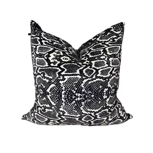 Python Velvet Luxx Pillow - Snake Skin Print with Velvet Finish