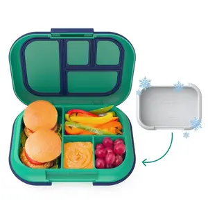 Bentgo Kids' Chill Lunch Box, Bento-Style Solution, 4 Compartments & Removable