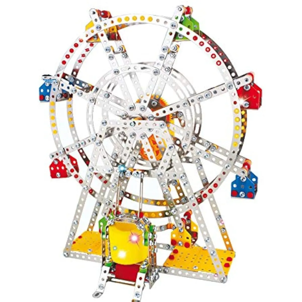 Metal Ferris Wheel Building Blocks Toy Set, Amusement Park Building Construction Toy for Boys Girls Ages 6 7 8 9 10+, Ferriswheel Educational Building Playset with Lights and Sound