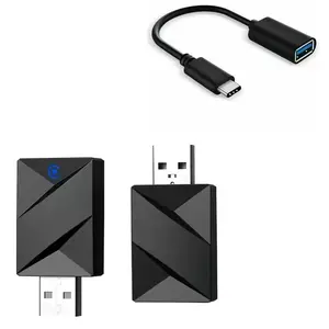 PeakEon Wireless CarPlay Adapter and Android Auto Wireless Adapter for Iphone,Samsung,Android Carplay,Dual-Band (2.4GHz/5GHz) WiFi,Bluetooth Converter, Small,Light& Auto-Connect for Cars with Factory Wired CarPlay/Android Auto