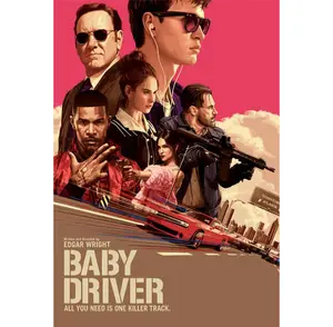 Baby Driver Movie Poster, Modern Wall Art Mural, Wall Decor for Home Living Room Bedroom, Dorm Essentials