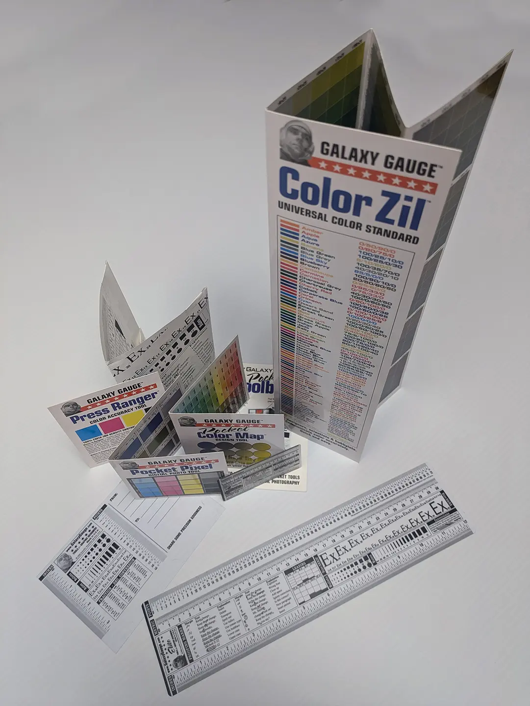 Rulers and CMYK Color Charts for Graphic Designers