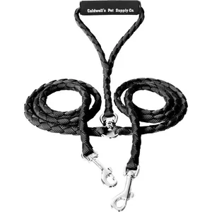 Dual Dog Leash, Double Dog Leash for Two Dogs, Tangle Free, Heavy Duty Double Ended Tandem Leashes with Padded Handle and Tangle-free Swivel, for Small, Medium or Large Dogs