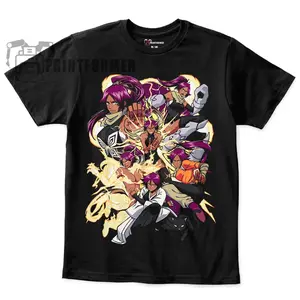 Shihouin Yoruichi T-Shirt Bleach Shirt Manga Strip Anime Graphic Tee2   shirt 931 HLP