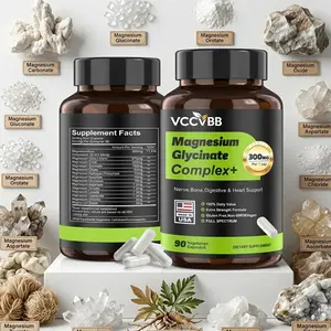 Advanced Magnesium Complex 300mg – Supports Sleep, Muscle Relaxation, Energy & Heart Health | Vegan