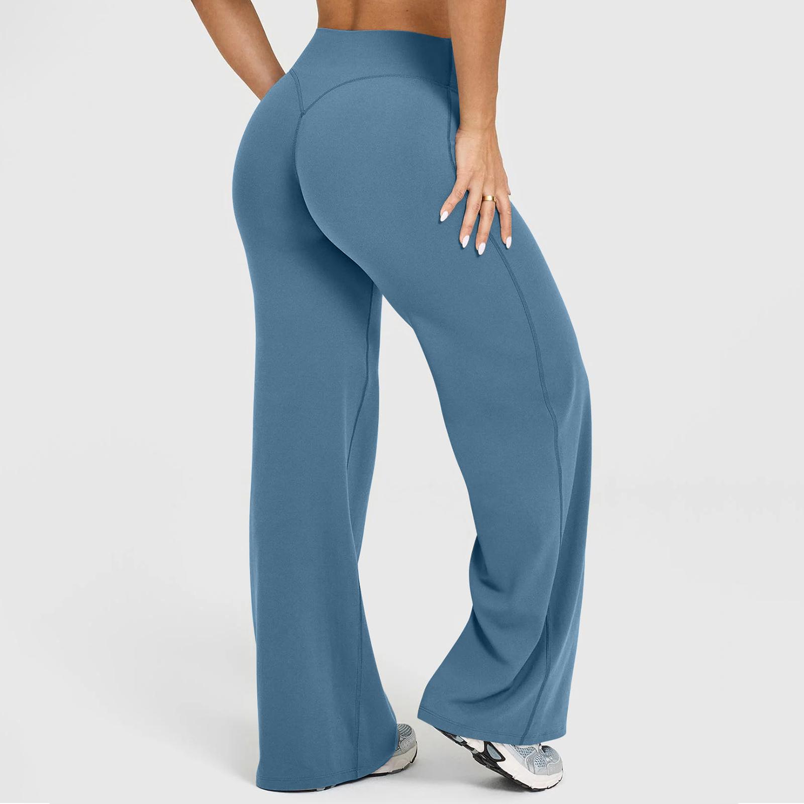 JGS1996 Women's High Waisted Straight Leg Yoga Pants - Casual Loose Outfit Lounge Pants Soft Stretchy Seamless Leggings Comfortable Flattering Activewear Summer for Workout Gym Daily Wear JGS1996 Women's High Waisted Straight Leg Yoga Pants - Casual Loose Outfit Lounge Pants Soft Stretchy Seamless Leggings Comfortable Flattering Activewear Summer for Workout Gym Daily Wear
