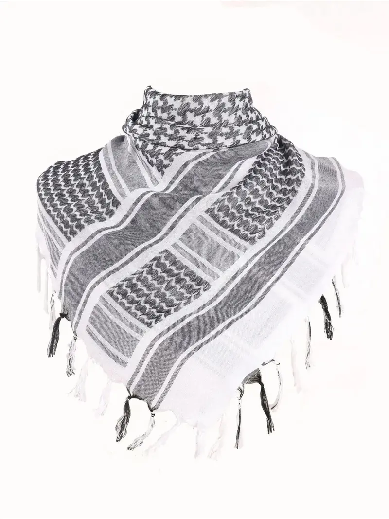 Tactical Hunting Scarf, Neck Scarf, Arab Wrap with Tassel, Tactical Desert Scarf, Fashion Accessories for Men & Women