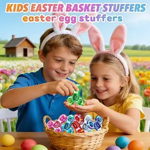 Light Up Fidget Spinners 2 Pack, Glow Sensory Toys for Autism ADHD Kids 4-8-12, Stress Anxiety Relief Toys for Adults Teens Boys, Easter Basket Stuffers Egg Fillers, Classroom Prizes Party Favors