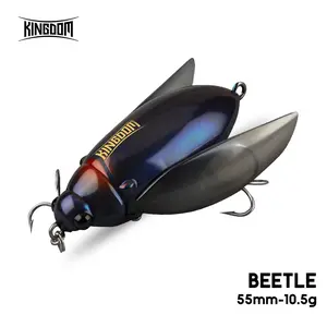 Kingdom Beetle Fishing Lure 55mm 10.5g Topwater Freshwater Bionic Cicada Insect Artifical Hard Bait For Bass Pike Fishing