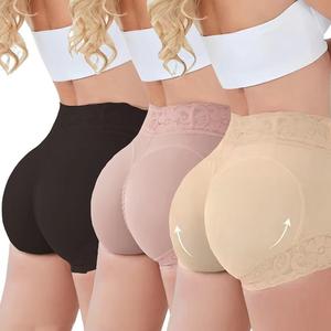 Women's Plain Contrast Lace High Waist Shapewear Panty, High Stretch Tummy Control Butt Fit Lifting Shaper, Women's Shapewear Bottoms for Everyday Daily Wear,Absorption and Thigh Lift Shaping Underwear