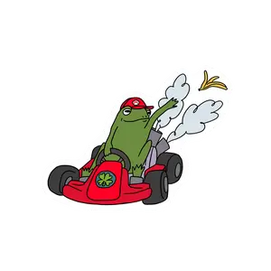 MARIO KART FROG STICKER