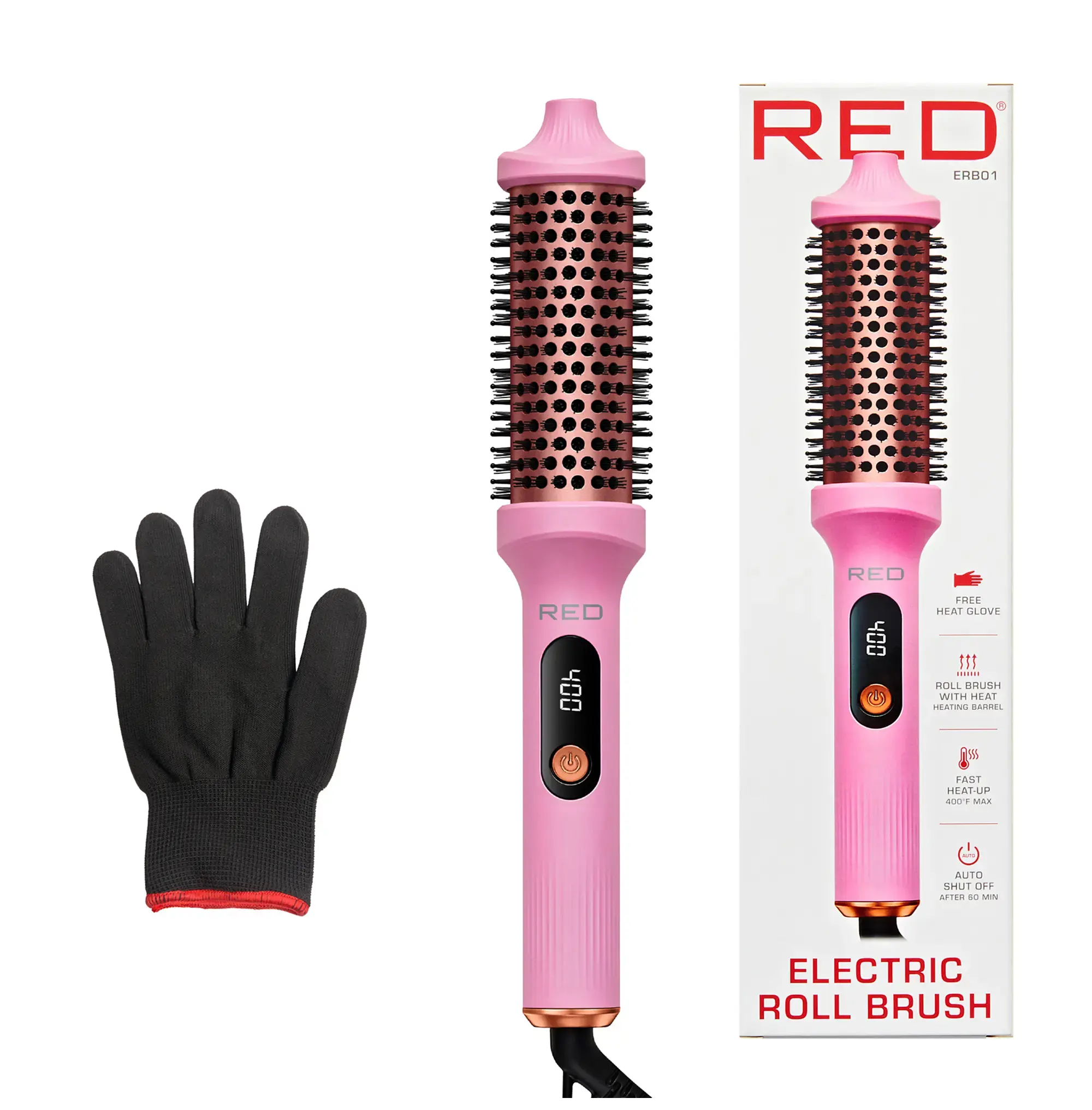 RED by KISS Heated Roll Brush 2 in 1 Curling Iron & Volumizing Hair Brush RED by KISS Heated Roll Brush 2 in 1 Curling Iron & Volumizing Hair Brush