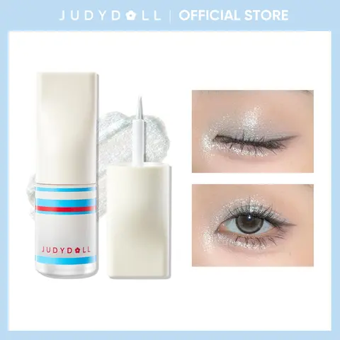 [Any 4 items] JUDYDOLL Liquid & Sparkly Pressed Glitter Eyeshadow Palette, Waterproof, High-Pigment, Quick-Drying, Non-Sticky, Smooth, Lightweight, 1-Swipe Coverage, Blendable, Bold Eye Looks Cosmetic for Daily & Special Occasions