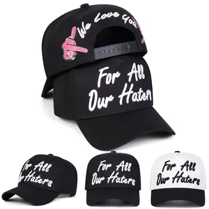 Unisex For All Our Haters Embroidered Baseball Cap Outdoor Adjustable Sunscreen Leisure Hat Spring Autumn Travel Tourism Beach Vacation