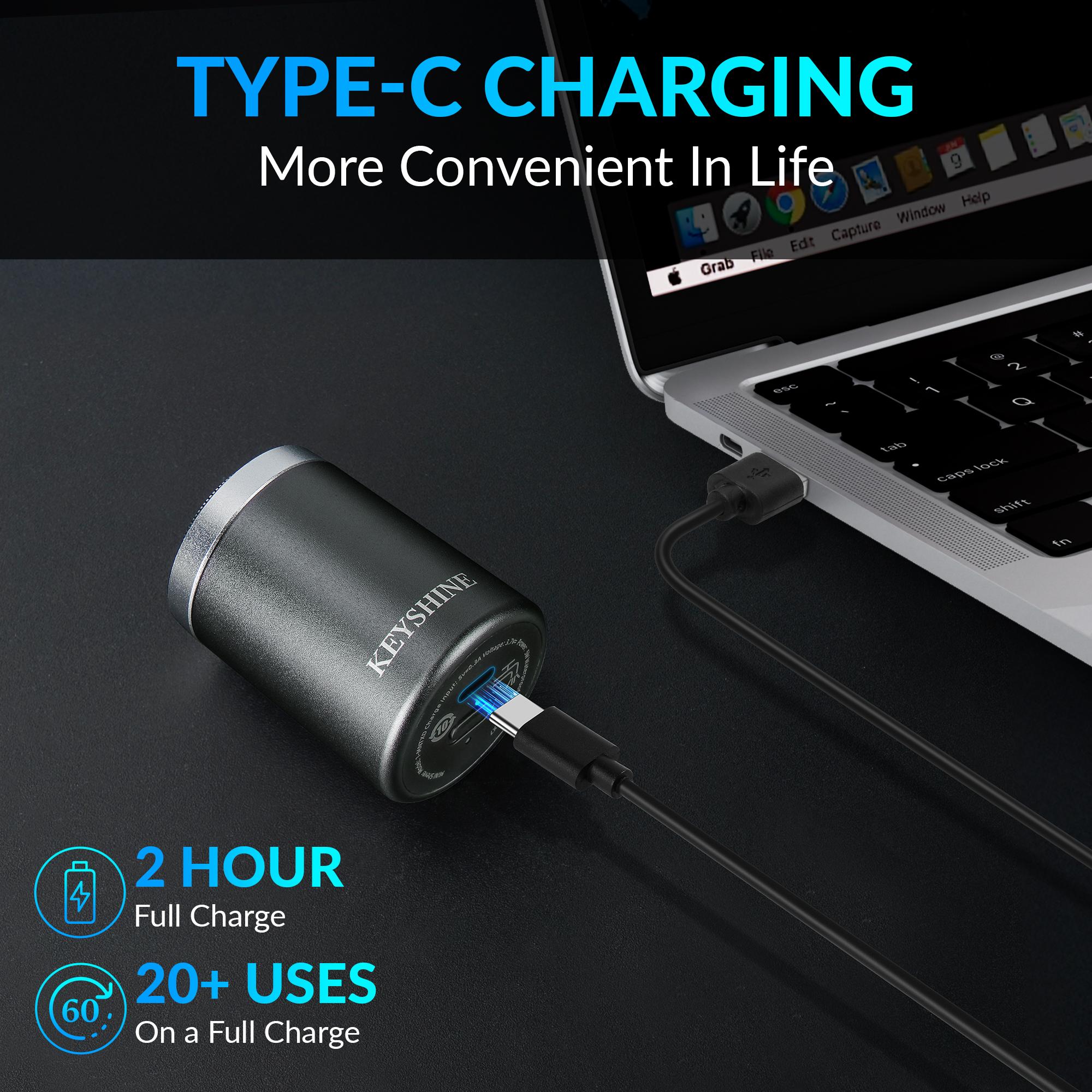 Mini Electric Shaver for Men,Fast Charging USB Rechargeable Razor, Portable Beard Trimmer, Powerful Shaver for Smooth Shave Comfort