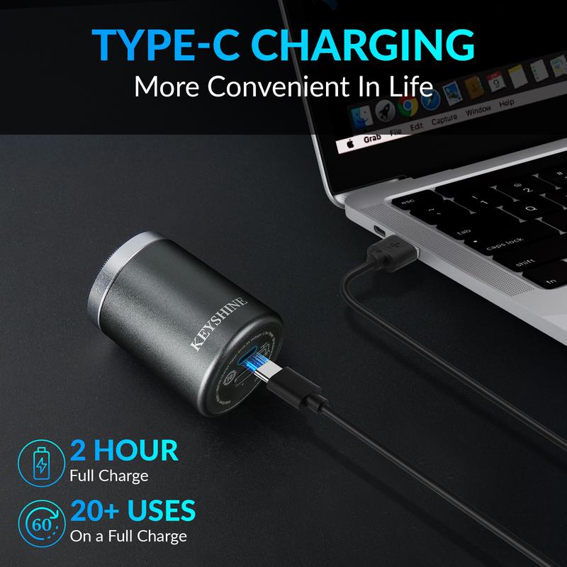 Mini Electric Shaver for Men,Fast Charging USB Rechargeable Razor, Portable Beard Trimmer, Powerful Shaver for Smooth Shave Comfort