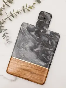 Artisan Marble and Wood Paddle Cheeseboard Kitchen Chopping
