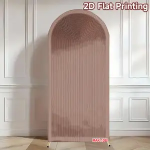 Custom Brown Ripple Chiara Arch Backdrop Cover Double-Sided for Bridal Shower, Birthday Party, Baby Shower Decor and Photo Shoots