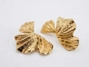 Gold Plated Ginkgo Leaf Earrings - Natural Elegance for Everyday Wear, High-Quality Feel, Radiant Golden Glow, Versatile Design