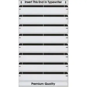 Black File Labels, 9/16 x 3-7/16 Inches, 248 Per Box (FF-L8)