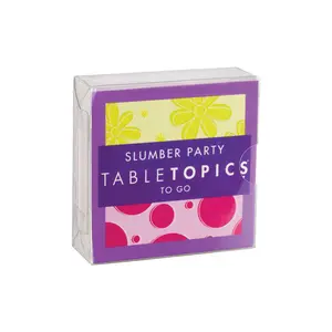 Slumber Party TableTopics To Go - 40 Conversation Starters for Young Girls & Preteens - Perfect for Sleepovers & Parties - Travel-Size Gift