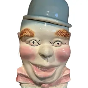Tinker Lee Vaudeville Actor Cookie Jar - Unique Ceramic Design with Characteristic Features Decorative Kitchen Bottles Canister