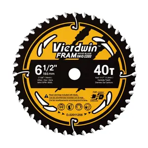 6-1/2 Inch 40-Teeth(1PC) Circular Saw Blade with 5/8'' Arbor, High-Density Carbide Teeth for Wood, Plywood, OSB & More