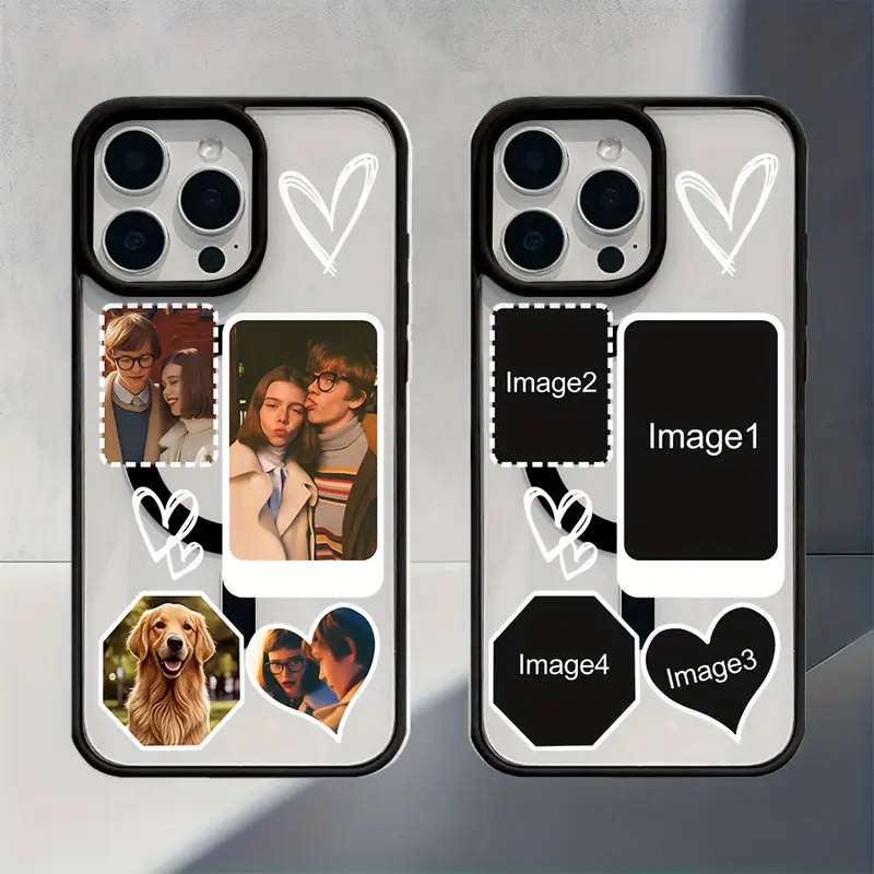 Custom Photo Transparent White Soft TPU Protective Smartphone Case - Premium Magnetic Handheld Phone Accessory for Lovers' Birthdays, Shockproof Cover for iPhone 16 Pro Max/15 Plus/14/13/12/11 & Samsung S25 S24 S23 S22 S21 S20 Ultra Plus Devices