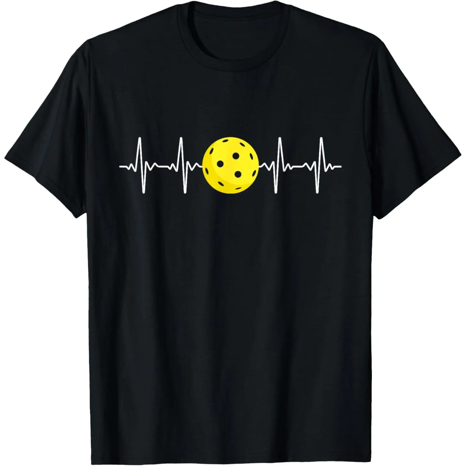 100%cotton Cool Pickleball Heartbeat Design Pickleball Player Men Women T-Shirt