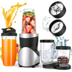 900W Smoothie Blenders for Shakes and Smoothies, Ice Crushing, 15-Piece Personal Blender and Grinder Combo for Kitchen, Smoothies Maker with 4 BPA-Free Portable Cup, Nutritious Recipes