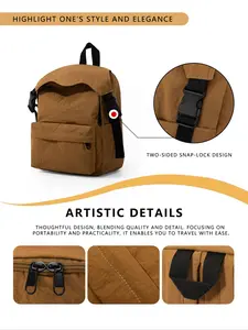 Miniature small backpack Multi-Pocket Portable Lightweight Backpack for Men and Women, Sturdy Design with Large Capacity, Ideal for Weekend Trips and Picnics