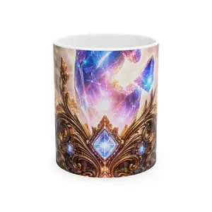 Crystal Orb Crown Mug | Fantasy Magic Gemstone Ceramic Mug