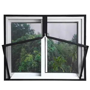 Self-Adhesive Zipper Window Screen, Invisible Breathable Mosquito Insect Net, No Drilling Installation, Universal for Bedroom Living Room