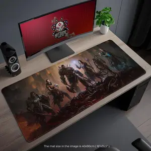 Diablo Desk Mat - Heroes of Sanctuary Standing Victorious, Dark Fantasy Gaming Mouse Pad, Gift for RPG Fans