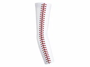 Baseball Stitch Compression Arm Sleeve - Youth & Adult Sizes, UV Protection, for Baseball, Gym, Sports Activities