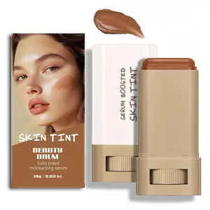 Foundation Stick, Beauty Balm Serum Boosted Skin Tint, Tinted Moisturizer, Skin Tint for Black Women, Contour Stick for Face Makeup, Buildable Foundation, Natural Finish, All-Day Wear,Moisturizer Beauty Balm with Hydrating Serum 0.63 oz