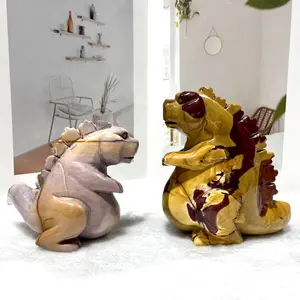 Mookaite Jasper Dinosaur Crystal Carving Natural Stone Gem Mining Chakra Balancing Reiki Healing Mystery Crystal Home Office Decor From IG Crystal Sculpture Gift