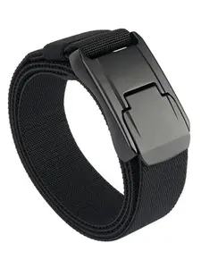 New Men Outdoors Belt, Buckle Quick Release Elastic Belt, Casual Training Belt ,Men's Trousers Belt Unisex Elastic Belt,Belt for Birthday Gift, Adjustable Belts