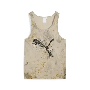 PUMA Mens X Graphic Crew Neck Tank  Casual - Beige