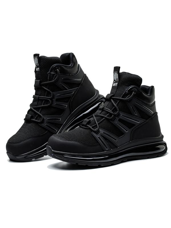 Men's Safety Boots Anti-Smash Steel Toe Anti-Puncture Kevlar Air Cushion Soft Sole Outdoor Construction Safety Boots Factory Work Shoes Autumn Winter Style