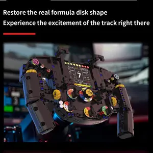 Racing Steering Wheel Building Blocks Model, Stem Building Blocks, Educational Toy for Boys, Perfect Gift for Kids Aged 6+, Parent-Child Interaction, Color Box Included